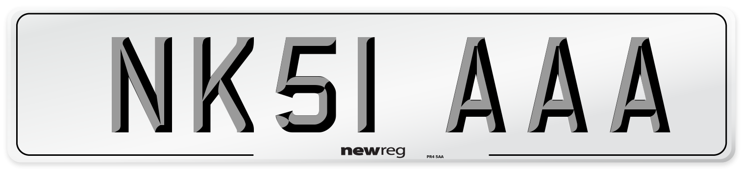 NK51 AAA Number Plate from New Reg